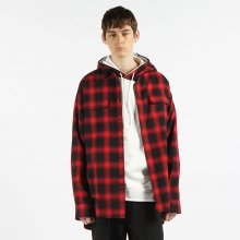 VS OVERSIZED CHECK LONG SHIRTS (RED)