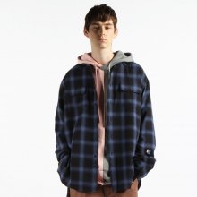 VS OVERSIZED CHECK LONG SHIRTS (BLUE)