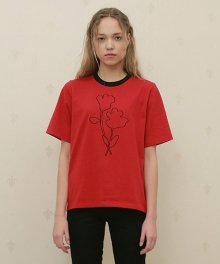16 SPRING LOCLE FLOWER T - RED