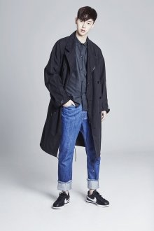 MILITARY TRENCH COAT BLACK