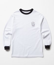SAD 롱 슬리브 티셔츠-WHITE