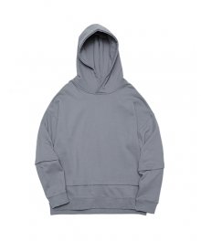 DOUBLE LAYERED PULLOVER HOODIE cement gray