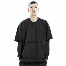 GWC101 SHORT SWEATSHIRT - CHARCOAL