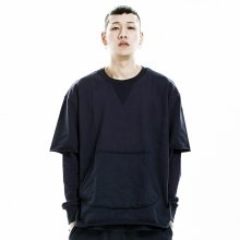 GWC101 SHORT SWEATSHIRT - NAVY