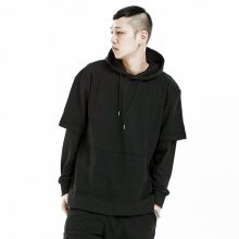 GWH101 SHORT HOODIE - BLACK