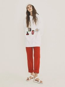 Patch sweatshirt white