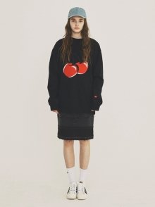 Big cherry sweatshirt black