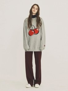 Big cherry sweatshirt gray