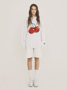 Big cherry sweatshirt white