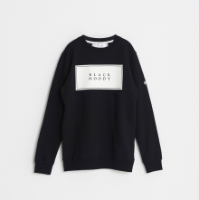 16 SS BASIC LOGO CREWNECK SWEATSHIRTS BLACK