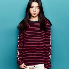 Neon print Border T-shirt Red