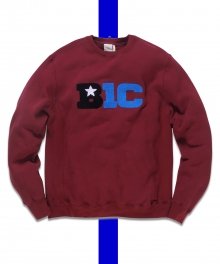 oversized heavy weight cotton sweatshirts BIC10  -wine- / BIC맨투맨 와인