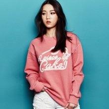 Big logo Crew neck T-shirt Pink