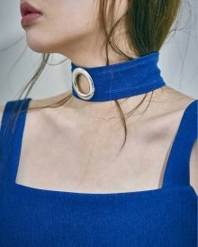 4 Flies Pistolet Denim Choker