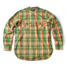 16SS STAND COLLAR PULLOVER SHIRT MULTI CHECK