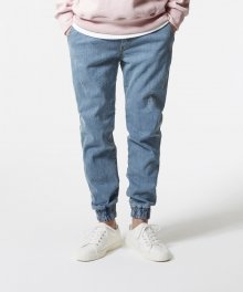 [030]Light blue banding jogger pants