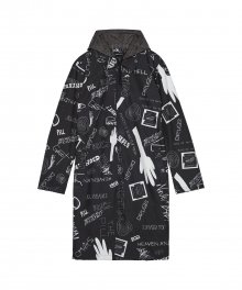 [AG] Scribbling Long Jacket(BLACK)