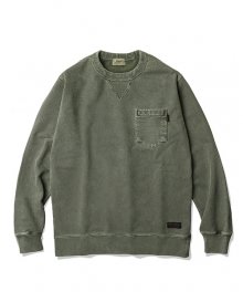 Eric Pigment Dyed Sweat Shirts Olive