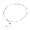 MOON SILVER CHAIN NECKLACE
