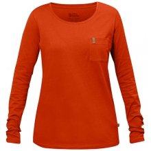 피엘라벤 우먼 오빅 포켓 긴팔 티셔츠 Ovik Pocket T-Shirt LS W (89614) - Flame Orange