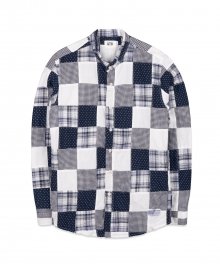 PATCH WORK SHIRT (NAVY)