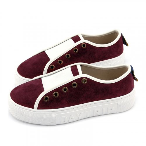 데이트립(daytrip) 양가죽스니커즈 버타니 와인