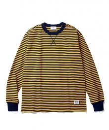 Rob Ultra Weight Striped L/S Shirts Mustard/Navy