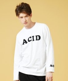 [UNISEX] Acid Long Sleeve T-shirt(White)