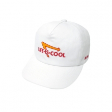 LIFE IS COOL Ball Cap White