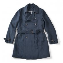 16SS LINEN TRENCH COAT NAVY