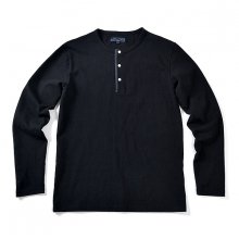 16SS HENLEY NECK LONG SLEEVE BLACK