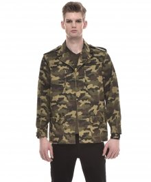HONEY MOON EMBROIDERED COTTON-TWILL FIELD JACKET (CAMOUFLAGE)