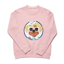 RESTAURANT DOG PATCH SWEAT SHIRT INDI PINK