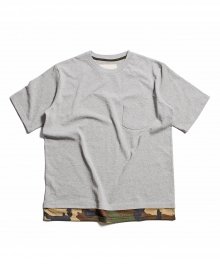 Mesh Layered T-Shirts Grey / Camo