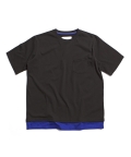 Mesh Layered T-Shirts Black / Blue