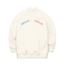 MIGNON HIGH-NECK SWEAT SHIRT CREAM