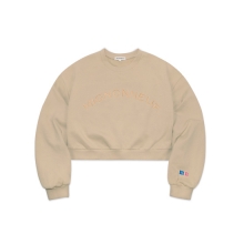 MIGNON CROP SWEAT SHIRT BEIGE