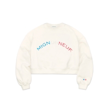 MIGNON CROP SWEAT SHIRT CREAM