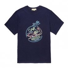 CAR-NEON DOG 1/2 TS [NEON SIGN LINE] NAVY