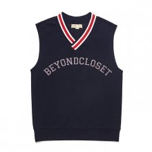 PREPPY LOGO PATCH VEST NAVY