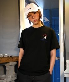 [코드아이엠] YACHT CLUB HALF TEE BLACK