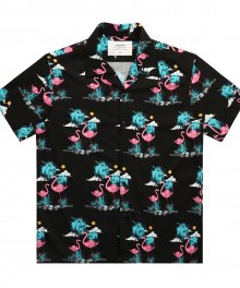 Flamingo2 Aloha Shirts-Black
