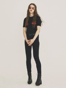 Double cherry t-shirt black