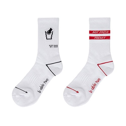 비에이블투(babletwo) [UNISEX] Graphic Socks Set (2EA)