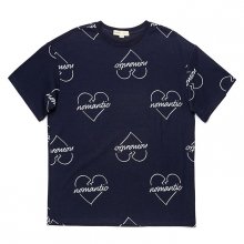 [HONG KONG EDITION]NOMANTIC HEART PATTERN LOGO 1/2 TS NAVY