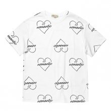 [HONG KONG EDITION]NOMANTIC HEART PATTERN LOGO 1/2 TS WHITE