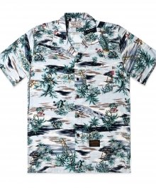 Lonely Island Aloha Shirt / Deep Blue