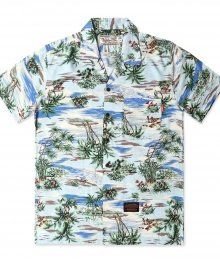 Lonely Island Aloha Shirt / Baby Blue