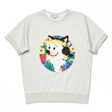 OLIVE GARDEN DOG PATCH 1/2 SWEAT SHIRT OATMEAL