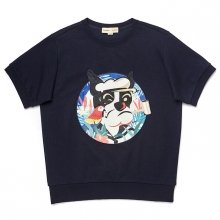 POP-SAILOR DOG PATCH 1/2 SWEAT SHIRT NAVY